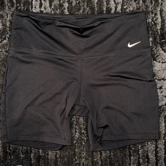 NIKE black swim cover up beach pool biker shorts stretch - Picture 1 of 4